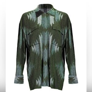 Norma Kamali Oversized Southwest Cargo Shirt Size Large